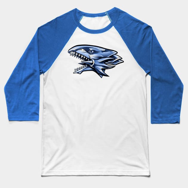 blue eyes white dragon Baseball T-Shirt by primemoment